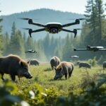 alberta utilizes cutting-edge ai-enhanced drone technology to combat the invasive wild boar population, showcasing a pioneering approach in wildlife management and environmental protection.